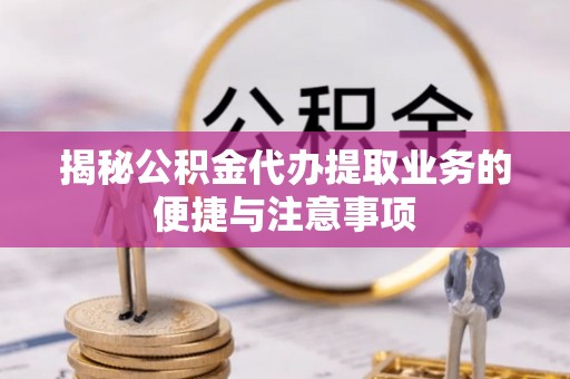 嘉兴揭秘公积金代办提取业务的便捷与注意事项
