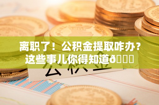 嘉兴离职了！公积金提取咋办？这些事儿你得知道😎