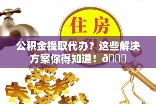 嘉兴公积金提取代办？这些解决方案你得知道！😎