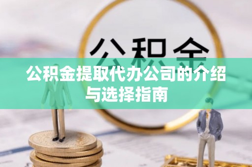 嘉兴公积金提取代办公司的介绍与选择指南