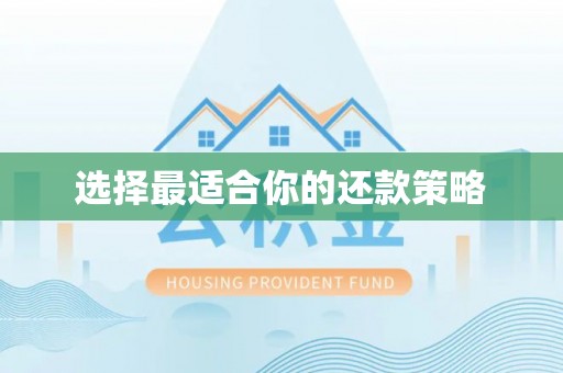 嘉兴选择最适合你的还款策略